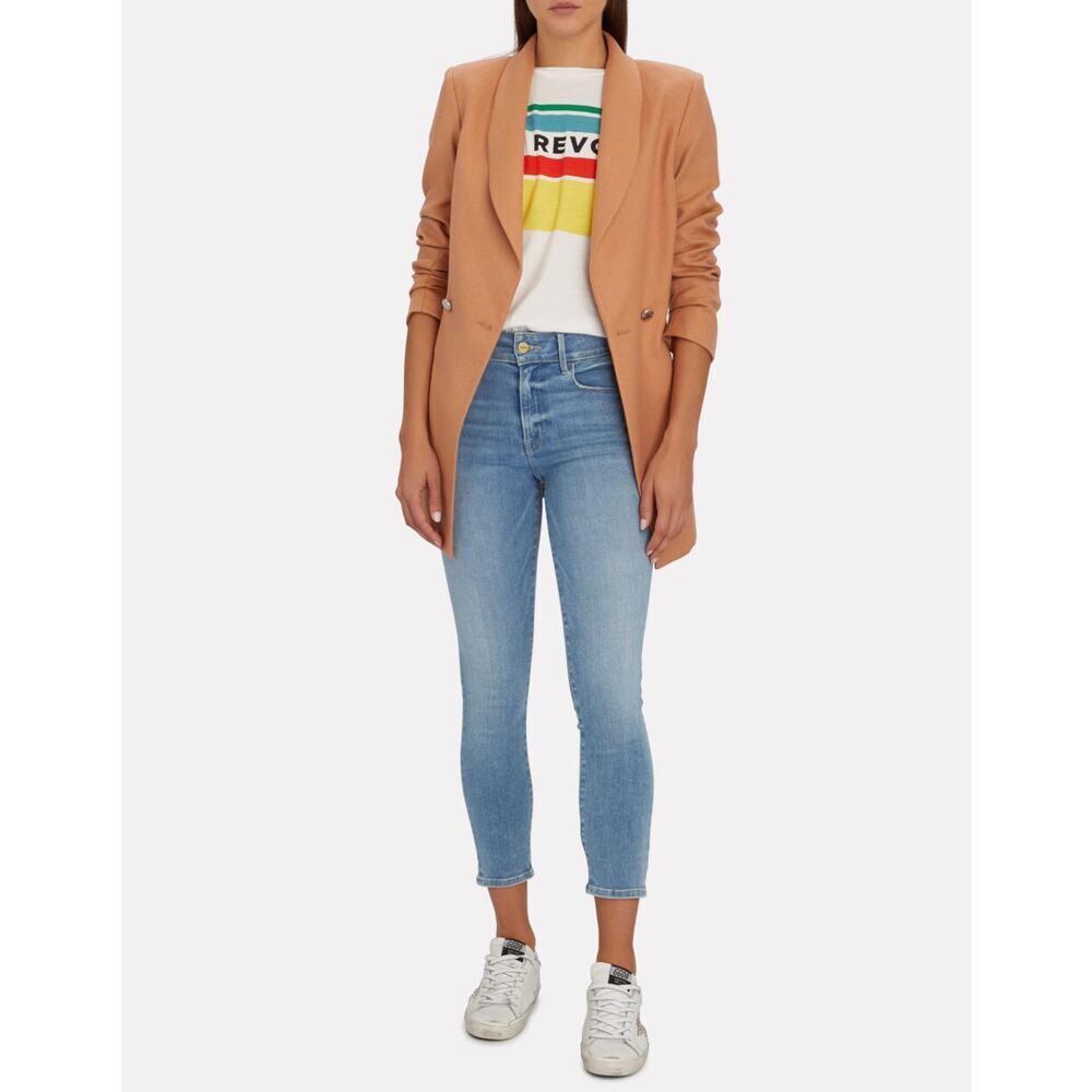 Frame Le One‎ Skinny Jeans in Blue Caspio Sz 2 (Fits 29-34) High Rise Cropped